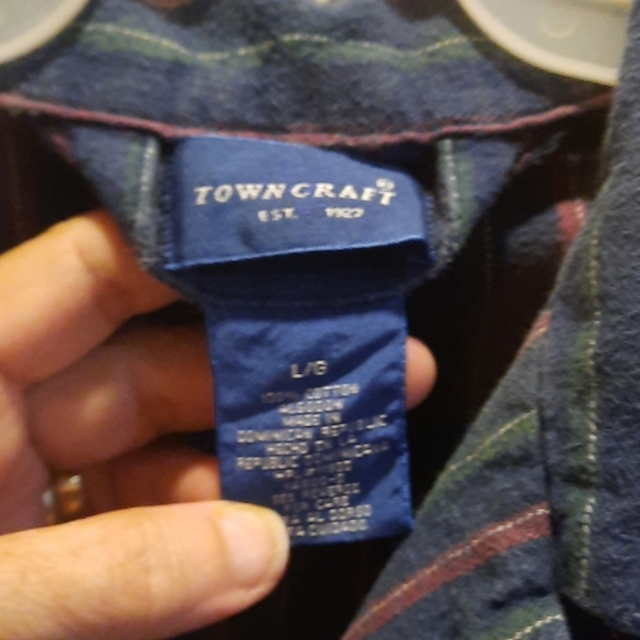 MENS LONG SLEEVE DRESS  SHIRT  TOWNCRAFT - Picture 2 of 4